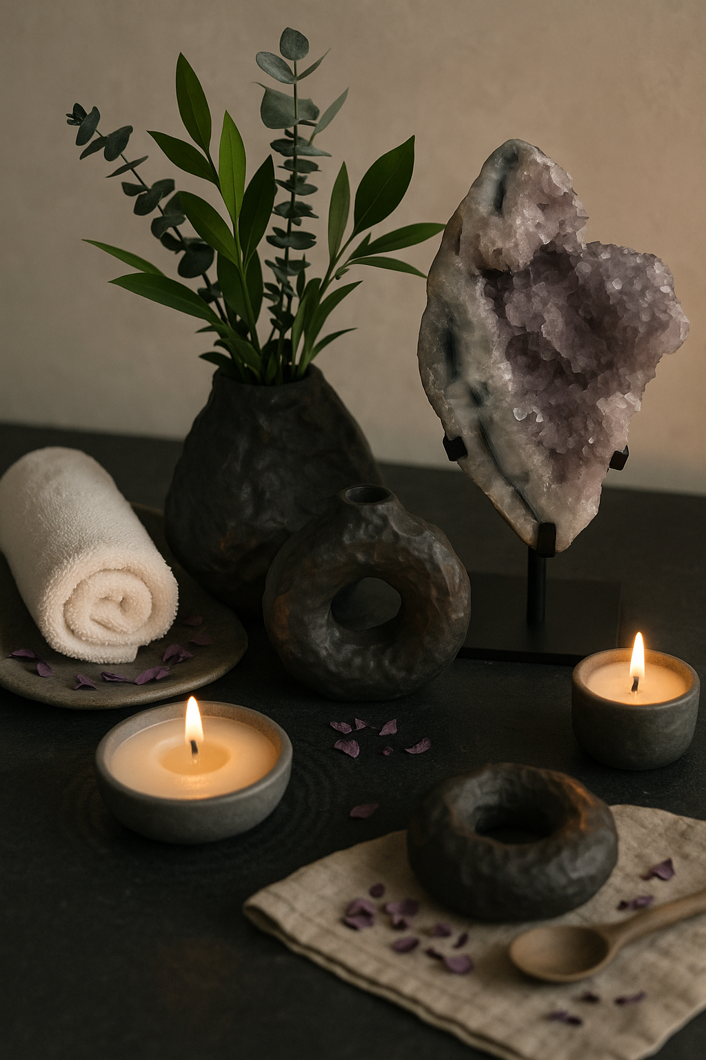 SCULPTURAL VASE (BLACK)
