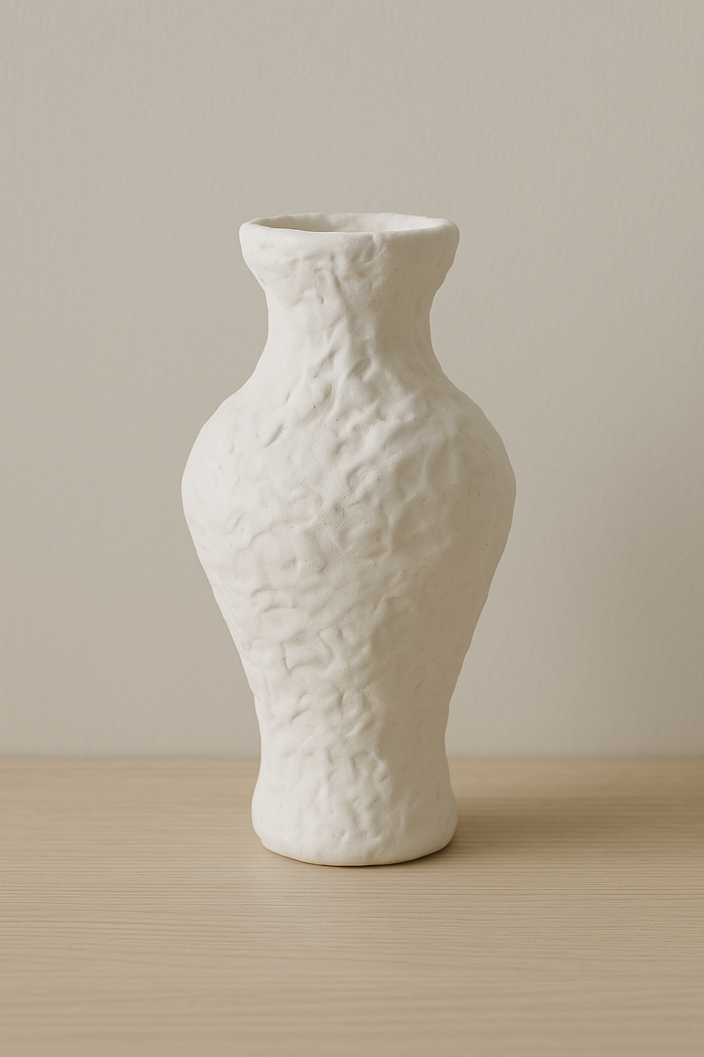 SCULPTURAL VASE (beige)
