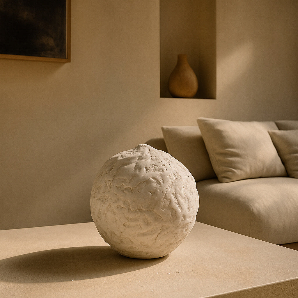 SCULPTURAL VASE (Beige)