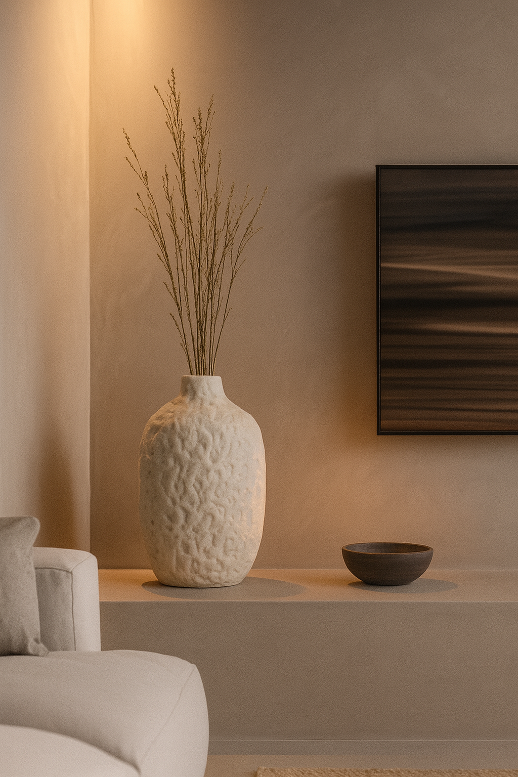 SCULPTURAL VASE (beige)
