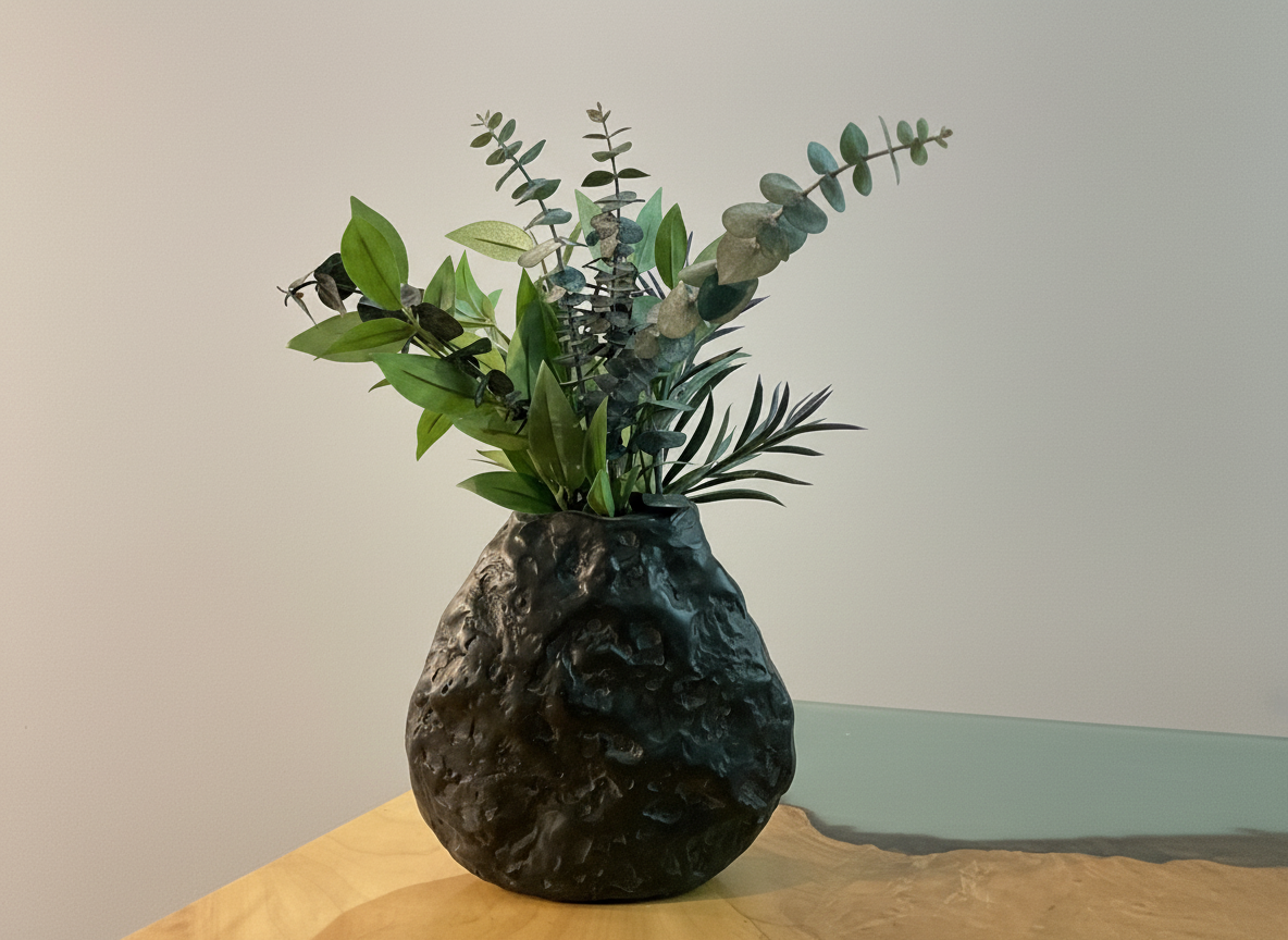 SCULPTURAL VASE (BLACK)